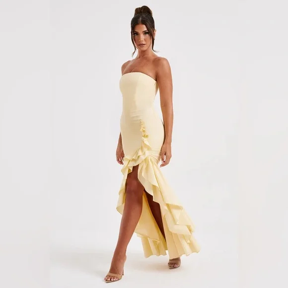 BABYBOO Angelina maxi dress - lemon - small - Picture 4 of 4